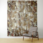 Tenture Motif Rose d'Ivoire – Art Floral Élégant (En situation)