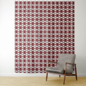 Tenture Motif rouge et blanc (En situation)