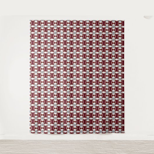 Tenture Motif rouge et blanc (Devant)