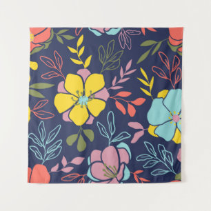 Tenture Motif sans couture à fleurs tendance. Petit étage