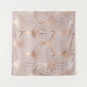 Tenture Motif sans couture aux formes feuille or (Devant (Horizontal))