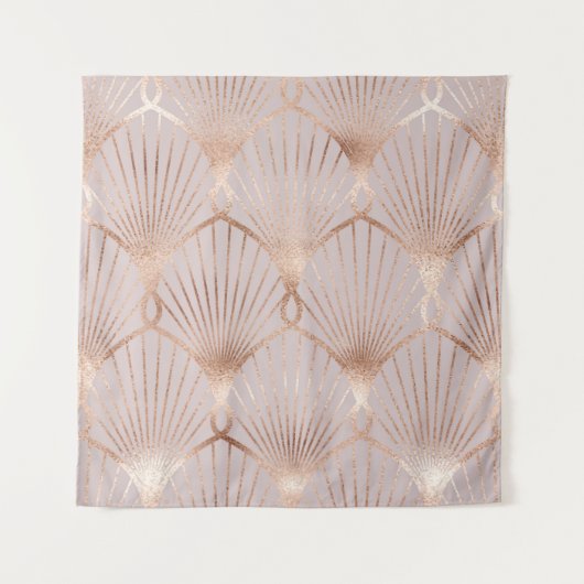 Tenture Motif sans couture aux formes feuille or (Devant)