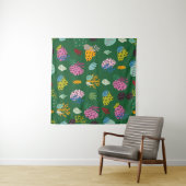 Tenture Motif sans couture avec branches de coraux et plan (En situation (horizontale))