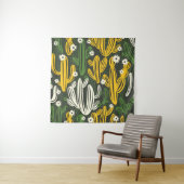 Tenture motif sans couture avec cactus sur arrière - plan (En situation)
