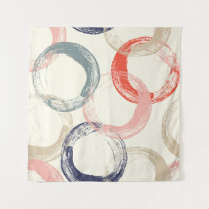 Tenture Motif sans couture avec cercles colorés d'aquarell