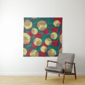 Tenture Motif sans couture avec cercles et lignes. (En situation)