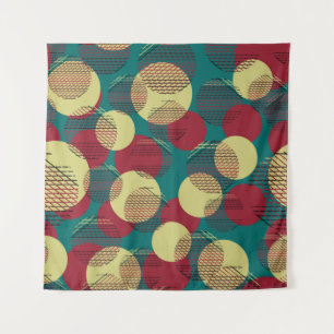 Tenture Motif sans couture avec cercles et lignes.