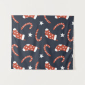 Tenture Motif sans couture avec chaussettes de noël, sucre (Devant (Horizontal))