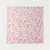 Tenture Motif sans couture avec de mignons mouettes (Devant (Horizontal))