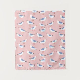 Tenture Motif sans couture avec de mignons mouettes