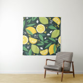 Tenture Motif sans couture avec des citrons. Impression d' (En situation)