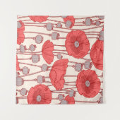 Tenture Motif sans couture avec des coquelicots. (Devant (Horizontal))