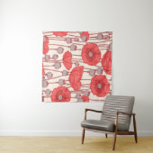 Tenture Motif sans couture avec des coquelicots. (En situation (horizontale))