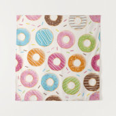 Tenture Motif sans couture avec des donuts brillants color (Devant (Horizontal))