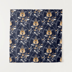 Tenture Motif sans couture avec des fleurs dans le style f