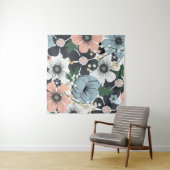 Tenture Motif sans couture avec des fleurs délicates dessi (En situation (horizontale))