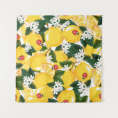 Tenture Motif sans couture avec des fruits tropicaux au ci (Devant (Horizontal))