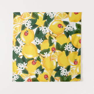 Tenture Motif sans couture avec des fruits tropicaux au ci