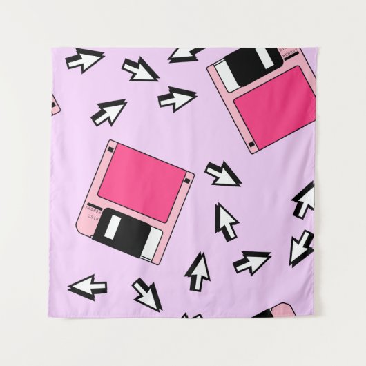 Tenture Motif sans couture avec disquette colorée en vapo (Devant)