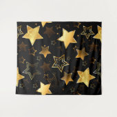 Tenture Motif sans couture avec étoiles d'or (Devant (Horizontal))