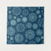 Tenture Motif sans couture avec fissure de neige lacée, ar (Devant (Horizontal))