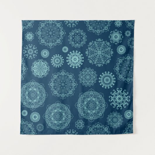 Tenture Motif sans couture avec fissure de neige lacée, ar (Devant (Horizontal))