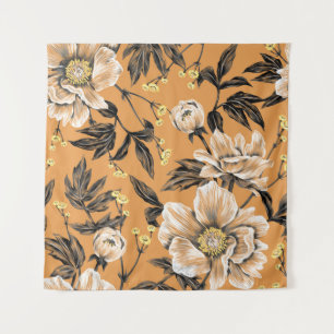 Tenture Motif sans couture avec fleurs.art, floral, motif,
