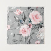 Tenture Motif sans couture avec fleurs de printemps et feu (Devant)