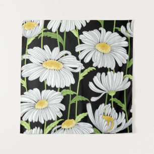 Tenture motif sans couture avec fleurs d'été