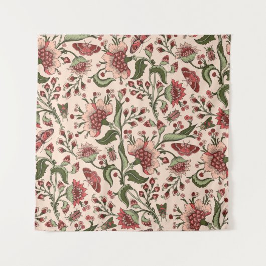 Tenture Motif sans couture avec fleurs d'imaginaire, mur n (Devant)