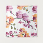 Tenture Motif sans couture avec fleurs d'orchidées aquarel (Devant (Horizontal))