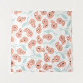 Tenture Motif sans couture avec fleurs et éléments floraux (Devant (Horizontal))