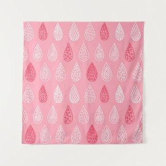 Tenture Motif sans couture avec gouttes d'eau de gribouill