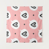Tenture Motif sans couture avec les coeurs. (Devant (Horizontal))