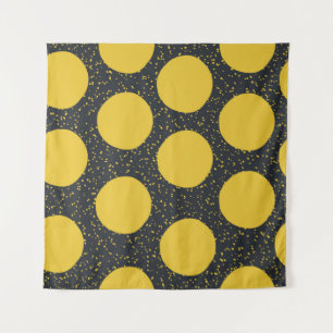 Tenture Motif sans couture avec pois jaunes