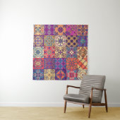 Tenture Motif sans couture avec tuiles portugaises en tala (En situation (horizontale))