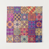 Tenture Motif sans couture avec tuiles portugaises en tala (Devant)