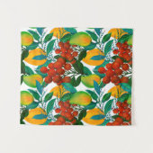 Tenture Motif sans couture avec une mangue fraîche et exot (Devant (Horizontal))