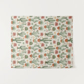 Tenture Motif sans couture de cactus de désert succulent (Devant (Horizontal))