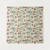 Tenture Motif sans couture de cactus de désert succulent (Devant (Horizontal))