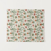 Tenture Motif sans couture de cactus de désert succulent (Devant (Horizontal))