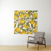 Tenture Motif sans couture de citron (En situation (horizontale))