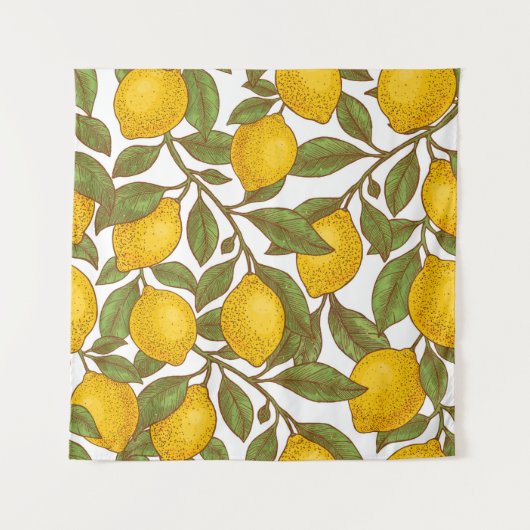 Tenture Motif sans couture de citron (Devant)