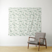 Tenture Motif sans couture de feuilles d'eucalyptus minima (En situation (horizontale))