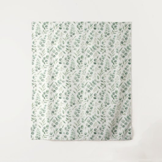 Tenture Motif sans couture de feuilles d'eucalyptus minima (Devant)