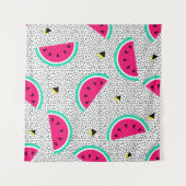 Tenture Motif sans couture de pastèque. Style rétro géomét (Devant (Horizontal))