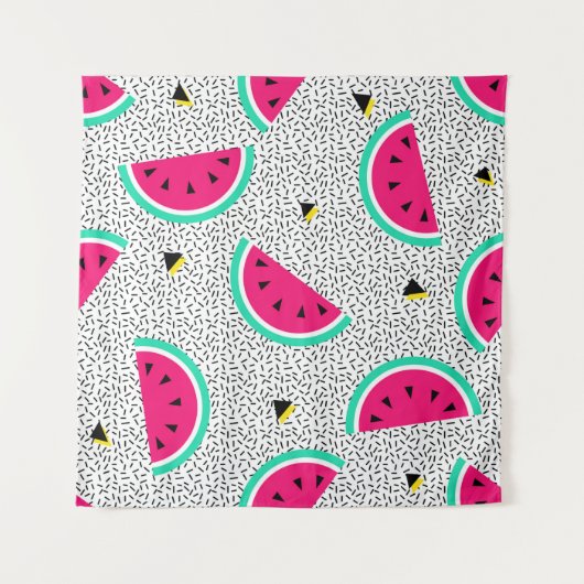 Tenture Motif sans couture de pastèque. Style rétro géomét (Devant)