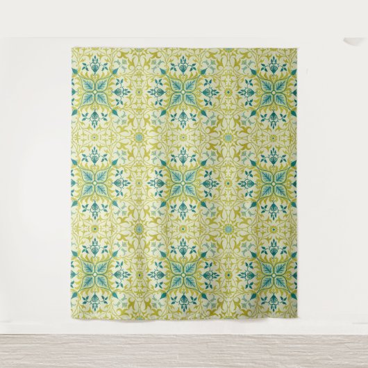 Tenture Motif sans couture de plafond William Morris vert (Devant)