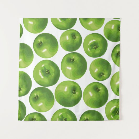 Tenture Motif sans couture de pomme verte (Devant)