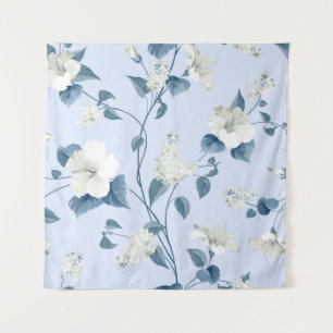 Tenture Motif sans couture de siringa et fleurs d'hibiscus